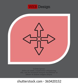 symbol arrows vector, line icon