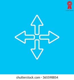 symbol arrows vector, line icon