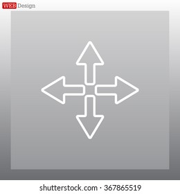 symbol arrows vector, line icon