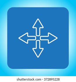 symbol arrows vector, line icon