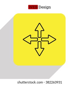 symbol arrows vector, line icon