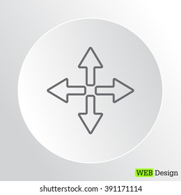 symbol arrows vector, line icon