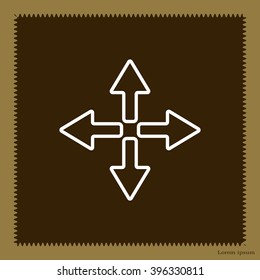 symbol arrows vector, line icon