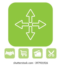 symbol arrows vector, line icon