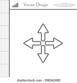 symbol arrows vector, line icon