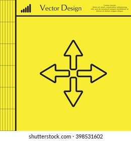 symbol arrows vector, line icon