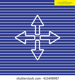 symbol arrows vector, line icon