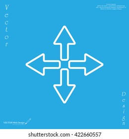 symbol arrows vector, line icon