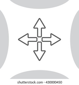 symbol arrows vector, line icon