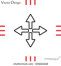 symbol arrows vector, line icon