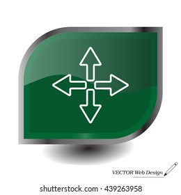 symbol arrows vector, line icon
