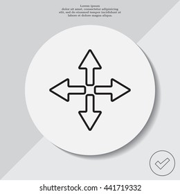 symbol arrows vector, line icon