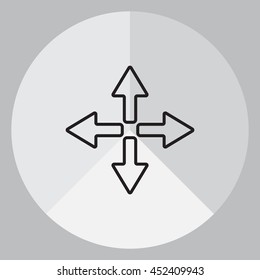symbol arrows vector, line icon