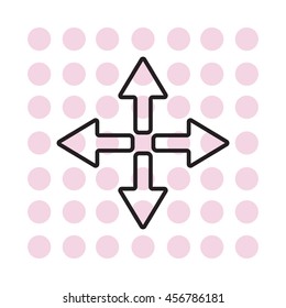 symbol arrows vector, line icon