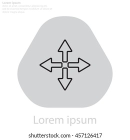 symbol arrows vector, line icon