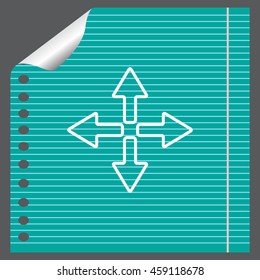 symbol arrows vector, line icon