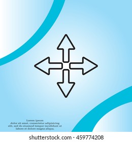 symbol arrows vector, line icon