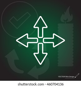 symbol arrows vector, line icon