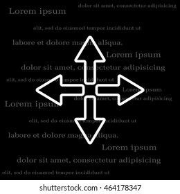 symbol arrows vector, line icon
