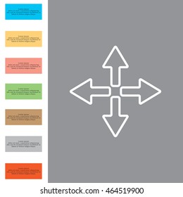 symbol arrows vector, line icon