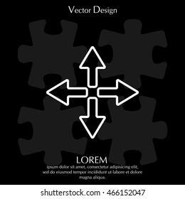 symbol arrows vector, line icon