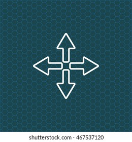 symbol arrows vector, line icon