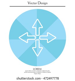 symbol arrows vector, line icon