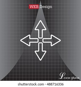 symbol arrows vector, line icon