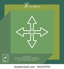 symbol arrows vector, line icon