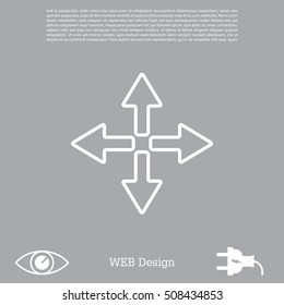 symbol arrows vector, line icon