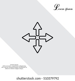symbol arrows vector, line icon
