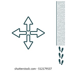 symbol arrows vector, line icon