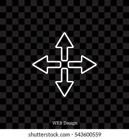 symbol arrows vector, line icon