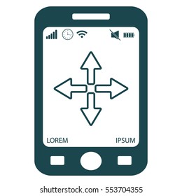 symbol arrows vector, line icon