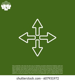 symbol arrows vector, line icon
