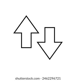 symbol arrows vector, Two arrows up-down sign. line arrows icon on white background. Exchange symbol, logo illustration. Vector illustration. Eps file 41.