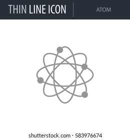 Symbol of Atom. Thin line Icon of Medicine Part One.