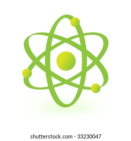 symbol of atomic technology isolated on white