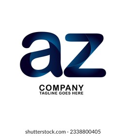 Symbol AZ letter logo on white background, can be used for art companies, sports, etc