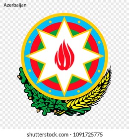 Symbol of Azerbaijan. National emblem