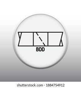 Symbol of Back Draft Damper  Vector illustration symbol of Mechanical System