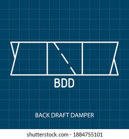 Symbol of Back Draft Damper  Vector illustration symbol of Mechanical System