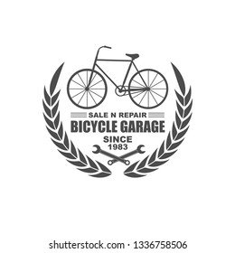 Symbol, badge, icon, vintage logo template design for bicycle shop