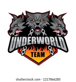 Symbol or Badge Logo Design with Underworld Mythology Theme