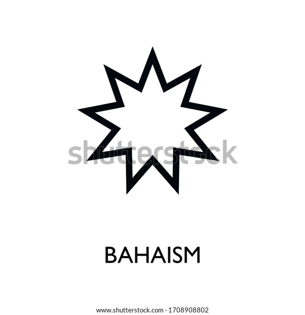 Symbol Bahai Faith Vector Illustration Religious Stock Vector (Royalty ...