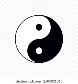 Symbol of balance and harmony Yin-Yang. Vector illustration.