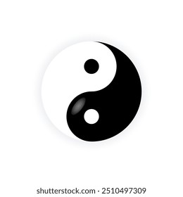 Symbol of balance and harmony Yin-Yang. Vector illustration.