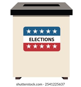 Symbol of ballot box for elections. Vector illustration