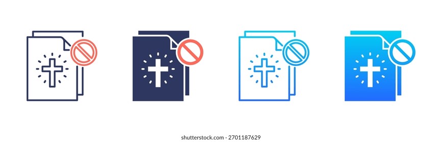 Paquete de iconos de prohibición de símbolos en varios estilos