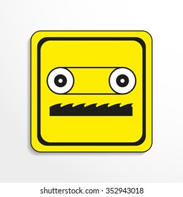 Symbol. Band-saw. Vector icon.
